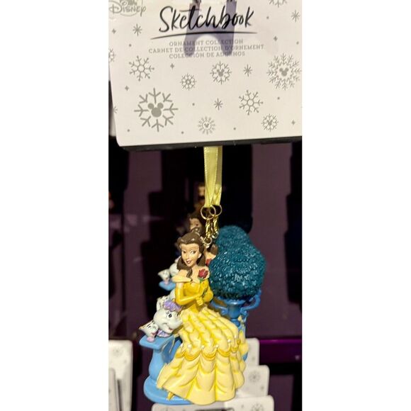 2024 Disney Parks Beauty & The Beast Belle Ornament Mrs. Potts Chip Princess New - Picture 1 of 2